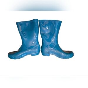 UGG Rain Boots Aqua Blue Size 6